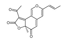 (6aS)-9-acetyl-6a-methyl-3-[(E)-prop-1-enyl]furo[2,3-h]isochromene-6,8-dione Structure