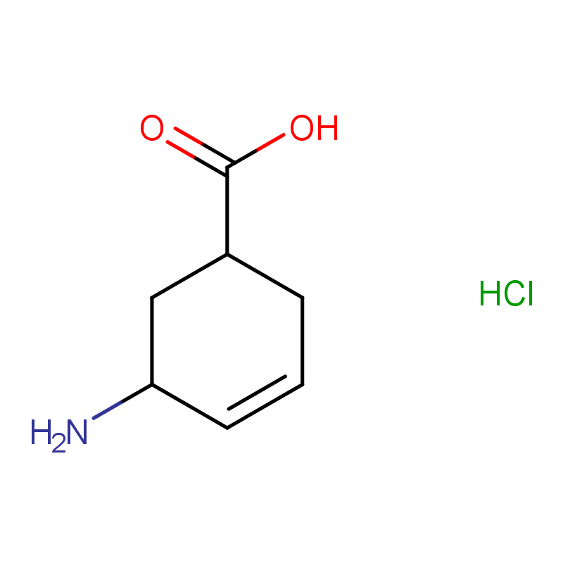 rac-(1R,5S)-5-aminocyclohex-3-ene-1-carboxylic acid hydrochloride, trans Structure