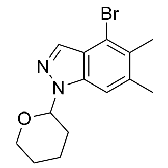 4-Bromo-5,6-dimethyl-1-(tetrahydro-2H-pyran-2-yl)-1H-indazole structure