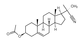 pregnenolone acetate 20-cyanohydrin Structure