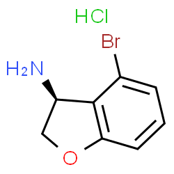 (S)-4-Bromo-2,3-dihydrobenzofuran-3-amine hydrochloride structure