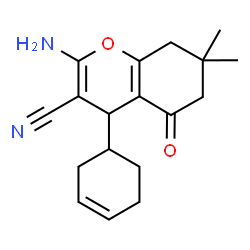 2-amino-4-(cyclohex-3-en-1-yl)-7,7-dimethyl-5-oxo-5,6,7,8-tetrahydro-4H-chromene-3-carbonitrile结构式