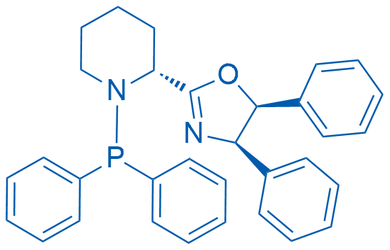 (4R,5S)-2-((R)-1-(Diphenylphosphanyl)piperidin-2-yl)-4,5-diphenyl-4,5-dihydrooxazole structure