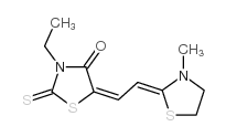 3-乙基-5-((3-甲基噻唑烷-2-亚基)乙亚基)罗丹宁结构式