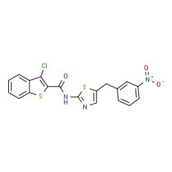 3-chloro-N-(5-(3-nitrobenzyl)thiazol-2-yl)benzo[b]thiophene-2-carboxamide Structure