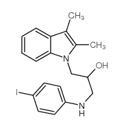 1-(2,3-dimethylindol-1-yl)-3-(4-iodoanilino)propan-2-ol结构式