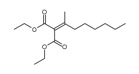 2-Methyl-2-aethoxycarbonyl-nonen-(2)-saeure-aethylester结构式