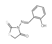 4-Thiazolidinone, 3-[[ (2-hydroxyphenyl)methylene]amino]-2-thioxo- structure