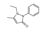 1-ethyl-5-methyl-2-phenyl-1H-pyrazol-3(2H)-one Structure