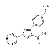 3-(4-METHOXY-PHENYL)-1-PHENYL-1H-PYRAZOLE-4-CARBOXYLIC ACID Structure