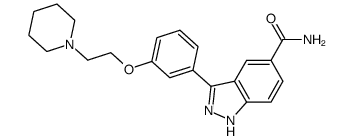 3-(3-(2-(piperidin-1-yl)ethoxy)phenyl)-1H-indazole-5-carboxamide Structure