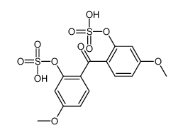 [5-methoxy-2-(4-methoxy-2-sulfooxybenzoyl)phenyl] hydrogen sulfate结构式