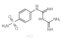 2-[N-(4-sulfamoylphenyl)carbamimidoyl]guanidine structure