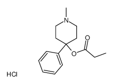 1-methyl-4-phenyl-4-propionyloxypiperidine*HCl Structure