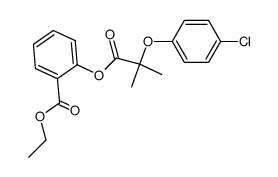 2-[2-(4-Chloro-phenoxy)-2-methyl-propionyloxy]-benzoic acid ethyl ester Structure