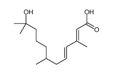 11-hydroxy-3,7,11-trimethyldodeca-2,4-dienoic acid Structure