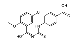 4-[[[(5-CHLORO-2-METHOXYBENZOYL)AMINO]THIOXOMETHYL]AMINO]-BENZOIC ACID Structure