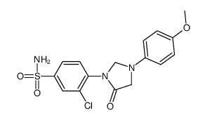 3-chloro-4-[3-(4-methoxyphenyl)-5-oxoimidazolidin-1-yl]benzenesulfonamide Structure