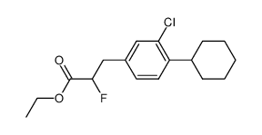 ethyl α-fluoro-β-(3-chloro-4-cyclohexylphenyl)propionate Structure