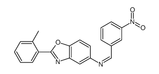 N-[2-(2-methylphenyl)-1,3-benzoxazol-5-yl]-1-(3-nitrophenyl)methanimine结构式