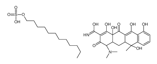 (4S,4aS,5aS,6S,12aR)-4-(dimethylamino)-1,6,10,11,12a-pentahydroxy-6-methyl-3,12-dioxo-4,4a,5,5a-tetrahydrotetracene-2-carboxamide,dodecyl hydrogen sulfate Structure