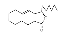 (-)-(R,E)-12-hydroxy-9-octadecenoic acid lactone Structure