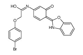 N-[(4E)-4-(3H-1,3-benzoxazol-2-ylidene)-3-oxocyclohexa-1,5-dien-1-yl]-2-(4-bromophenoxy)acetamide Structure