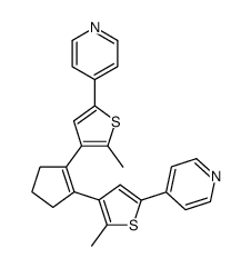 1, 2-双(2-甲基-5-(吡啶-4-基)噻吩-3-基)环戊-1-烯结构式