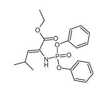 (Z)-2-(Diphenoxy-phosphorylamino)-4-methyl-pent-2-enoic acid ethyl ester Structure