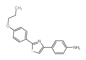 4-[2-(4-propoxyphenyl)-1,3-thiazol-4-yl]aniline structure