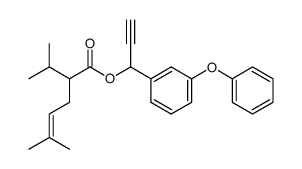 2-Isopropyl-5-methyl-hex-4-enoic acid 1-(3-phenoxy-phenyl)-prop-2-ynyl ester Structure