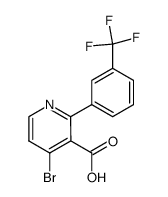 4-bromo-2-[3-(trifluoromethyl)phenyl]nicotinic acid结构式