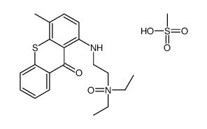 N,N-diethyl-2-[(4-methyl-9-oxothioxanthen-1-yl)amino]ethanamine oxide,methanesulfonic acid Structure