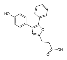 3-[4-(4-hydroxyphenyl)-5-phenyl-1,3-oxazol-2-yl]propanoic acid Structure