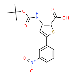 3-TERT-BUTOXYCARBONYLAMINO-5-(3-NITROPHENYL)THIOPHENE-2-CARBOXYLICACID结构式