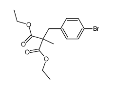 2-(4-bromobenzyl)-2-methylmalonic acid diethyl ester Structure