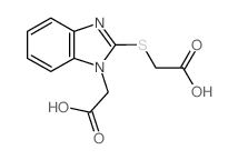 ([1-(CARBOXYMETHYL)-1H-BENZIMIDAZOL-2-YL]THIO)ACETIC ACID结构式