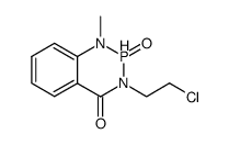 5,6-Benzo-1-methyl-3-(2-chlorethyl)-2-hydro-2-oxo-1,3,2λ4-diazaphosphorinan-4-on结构式