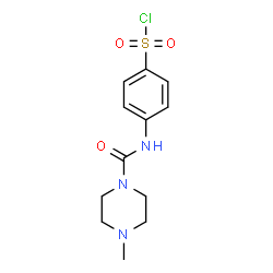 4-[(4-METHYLPIPERAZINE-1-CARBONYL)AMINO]BENZENESULFONYLCHLORIDE structure