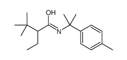 2-ethyl-3,3-dimethyl-N-[2-(4-methylphenyl)propan-2-yl]butanamide Structure