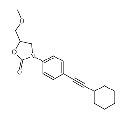 2-Oxazolidinone, 3-(4-(cyclohexylethynyl)phenyl)-5-(methoxymethyl)- structure