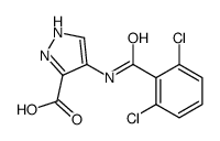 1H-Pyrazole-3-carboxylic acid, 4-[(2,6-dichlorobenzoyl)amino]- structure