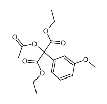 diethyl acetoxy(3-methoxyphenyl)propanedioate Structure