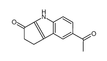 7-acetyl-2,4-dihydro-1H-cyclopenta[b]indol-3-one结构式