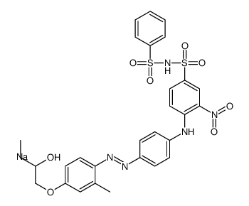 sodium 4-[[4-[[4-(2-hydroxybutoxy)-o-tolyl]azo]phenyl]amino]-3-nitro-N-(phenylsulphonyl)benzenesulphonamidate Structure