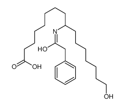 16-hydroxy-9-[(2-phenylacetyl)amino]hexadecanoic acid Structure