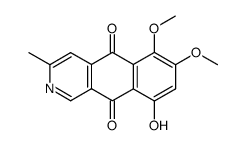 9-hydroxy-6,7-dimethoxy-3-methylbenzo[g]isoquinoline-5,10-quinone Structure