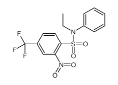 N-ethyl-2-nitro-N-phenyl-4-(trifluoromethyl)benzenesulfonamide结构式