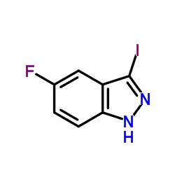 5-氟-3-碘-1H-吲唑结构式