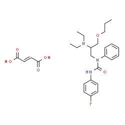 but-2-enedioic acid, 1-(2-diethylamino-3-propoxy-propyl)-3-(4-fluoroph enyl)-1-phenyl-urea Structure